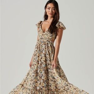 ASTR the Label PRIMROSE FLORAL STRAPPY BACK MAXI DRESS